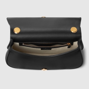 Gucci Blondie medium top handle bag black smooth