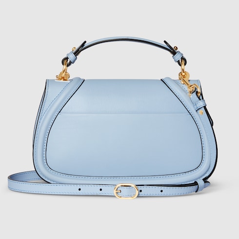 Gucci Blondie medium top handle bag light blue leather