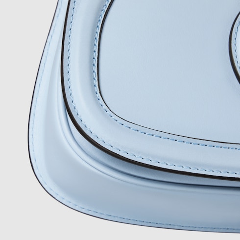 Gucci Blondie medium top handle bag light blue leather