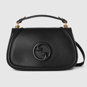 Gucci Blondie large top handle bag black leather