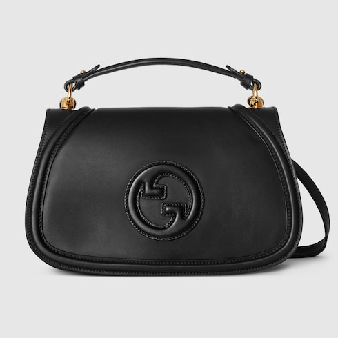 Gucci Blondie large top handle bag black leather