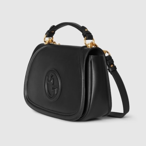 Gucci Blondie large top handle bag black leather