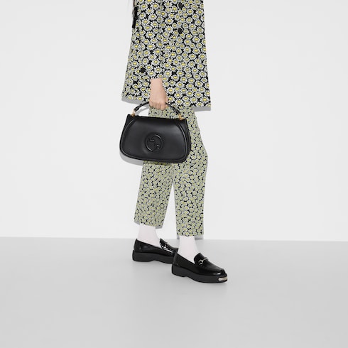 Gucci Blondie large top handle bag black leather