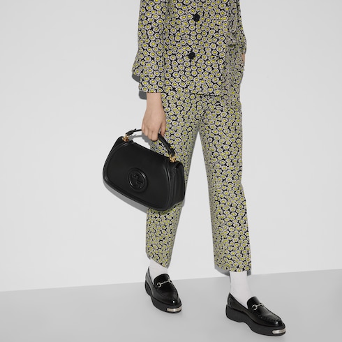 Gucci Blondie large top handle bag black leather
