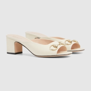 Women's Horsebit slide ivory