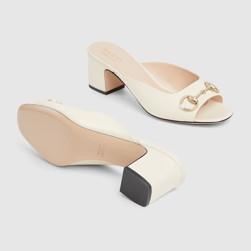 Women's Horsebit slide ivory