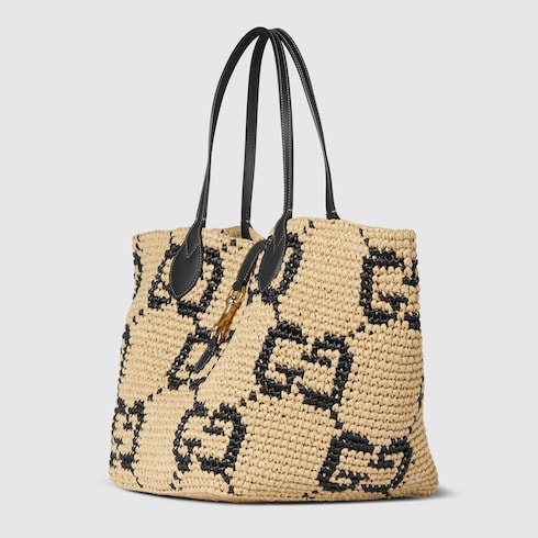 Woven medium tote bag