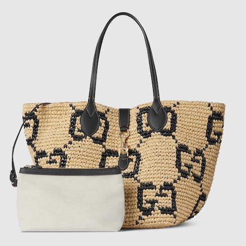 Woven medium tote bag