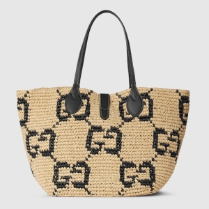 Woven medium tote bag