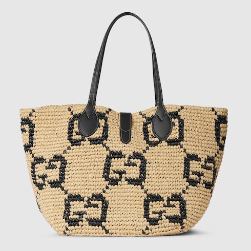 Woven medium tote bag