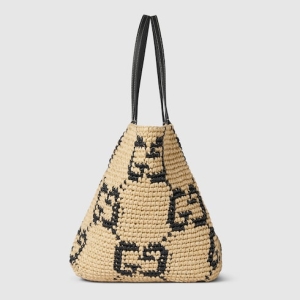 Woven medium tote bag