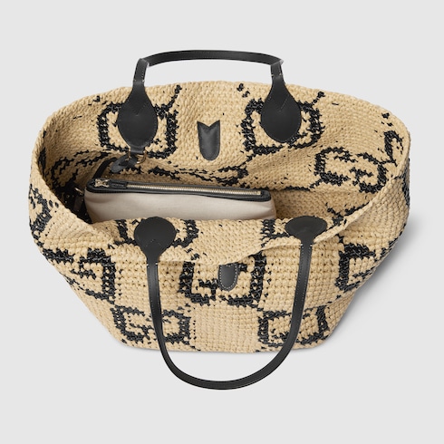 Woven medium tote bag