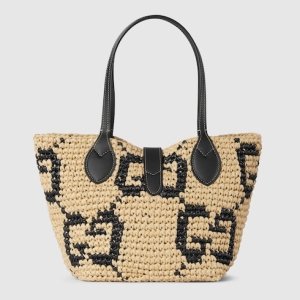Woven small tote bag