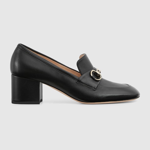 Women's loafer pump with Horsebit black