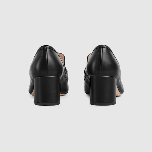 Women's loafer pump with Horsebit black
