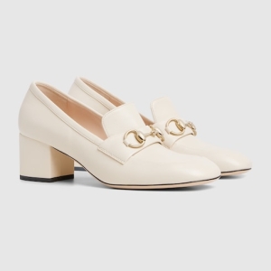 Women's loafer pump with Horsebit ivory