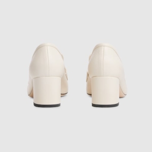 Women's loafer pump with Horsebit ivory