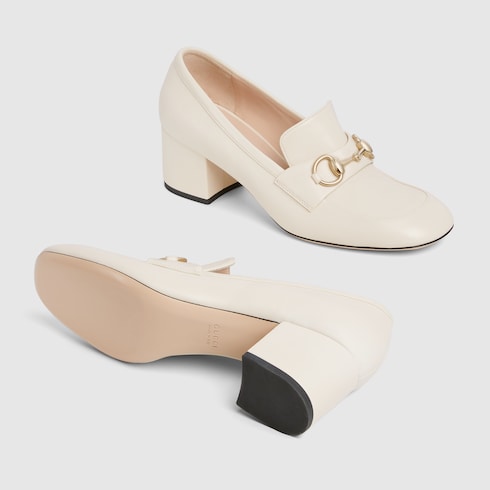 Women's loafer pump with Horsebit ivory