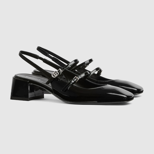 Women's pump with Double G black