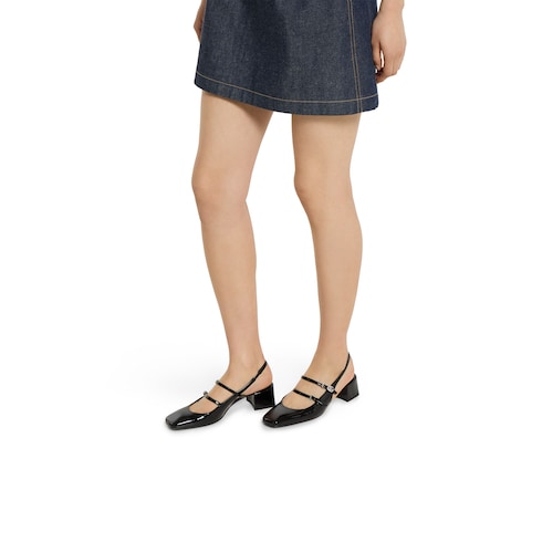 Women's pump with Double G black
