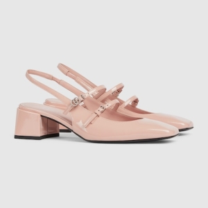Women's pump with Double G pink