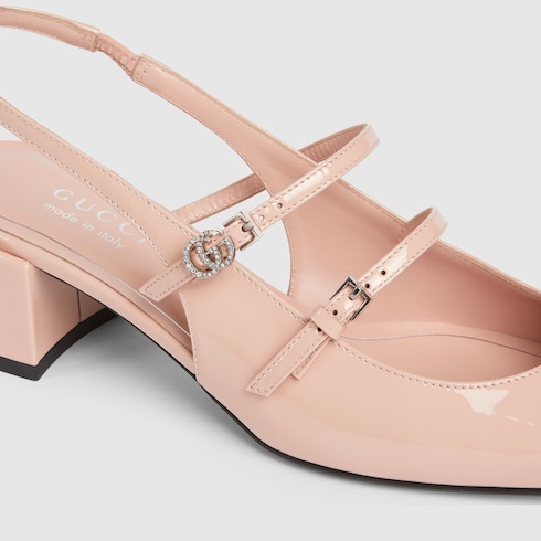 Women's pump with Double G pink