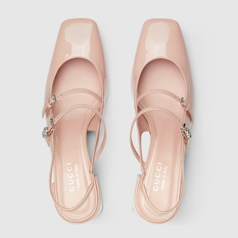 Women's pump with Double G pink