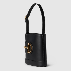 Gucci 73 small bucket bag black leather