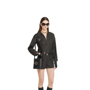 Gucci 73 small bucket bag black leather