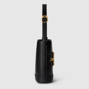 Gucci 73 small bucket bag black leather
