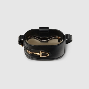 Gucci 73 small bucket bag black leather
