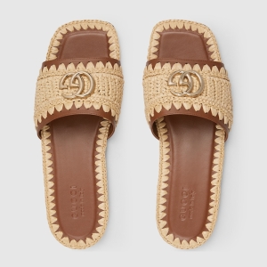 Women's slide sandal with Double G
