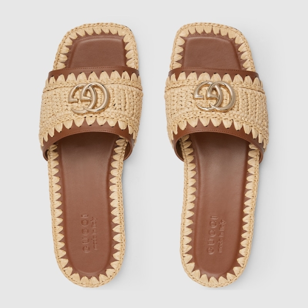 Women's slide sandal with Double G