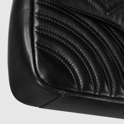 GG Marmont medium shoulder bag black leather