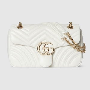GG Marmont medium shoulder bag white