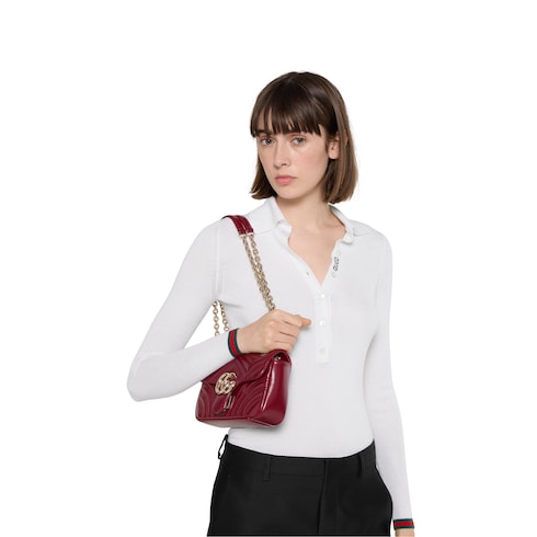 GG Marmont small shoulder bag Rosso