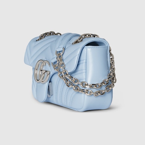 GG Marmont small shoulder bag light blue leather