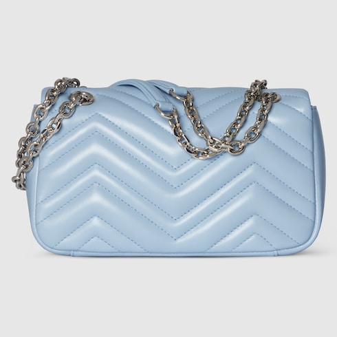 GG Marmont small shoulder bag light blue leather