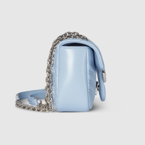 GG Marmont small shoulder bag light blue leather