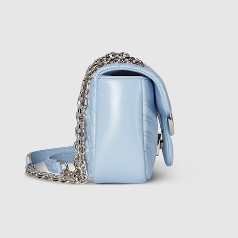 GG Marmont small shoulder bag light blue leather