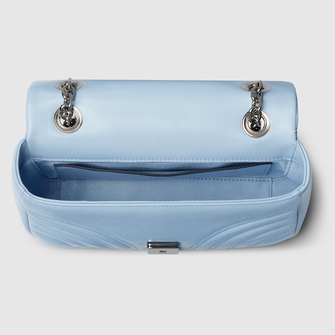 GG Marmont small shoulder bag light blue leather