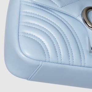 GG Marmont small shoulder bag light blue leather