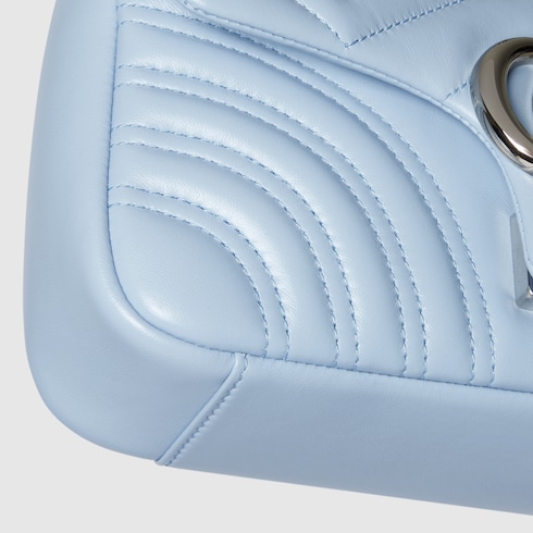 GG Marmont small shoulder bag light blue leather
