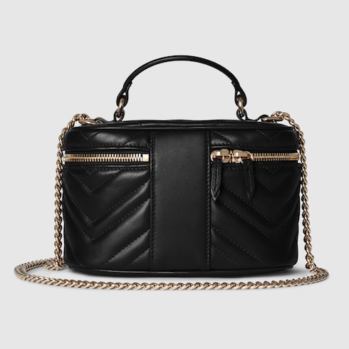 GG Marmont mini vanity bag black leather