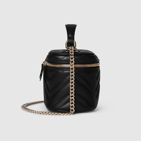 GG Marmont mini vanity bag black leather