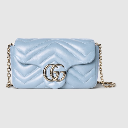 GG Marmont mini shoulder bag light blue