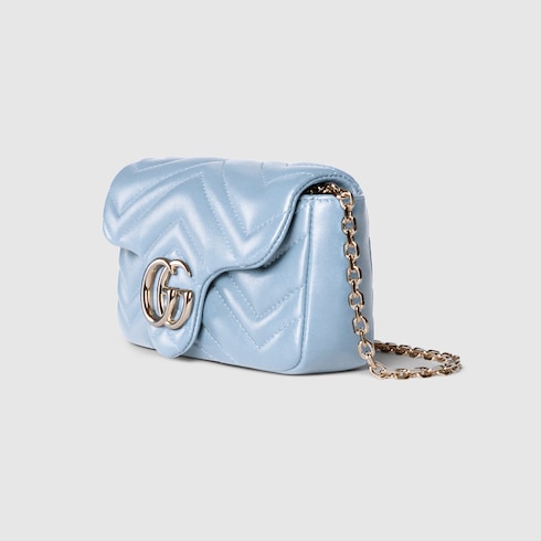 GG Marmont mini shoulder bag light blue