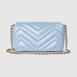 GG Marmont mini shoulder bag light blue