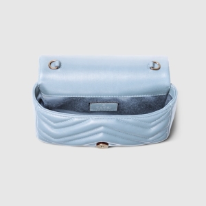 GG Marmont mini shoulder bag light blue