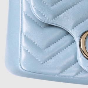 GG Marmont mini shoulder bag light blue